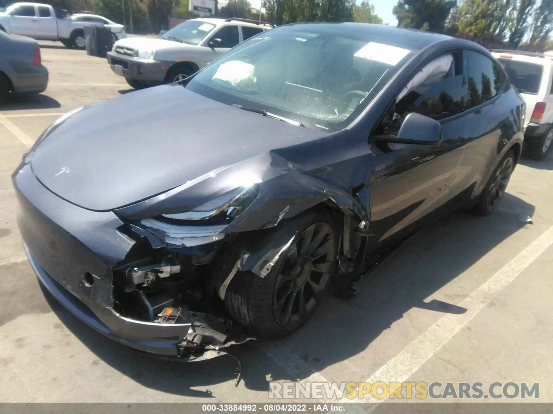 2 Photograph of a damaged car 7SAYGDEE7NF350621 TESLA MODEL Y 2022