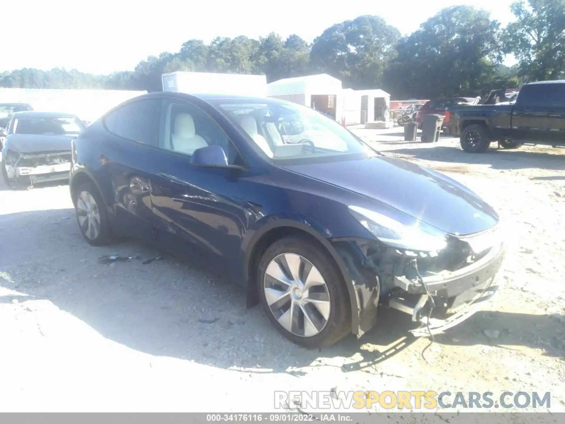 1 Photograph of a damaged car 7SAYGDEE7NF360498 TESLA MODEL Y 2022