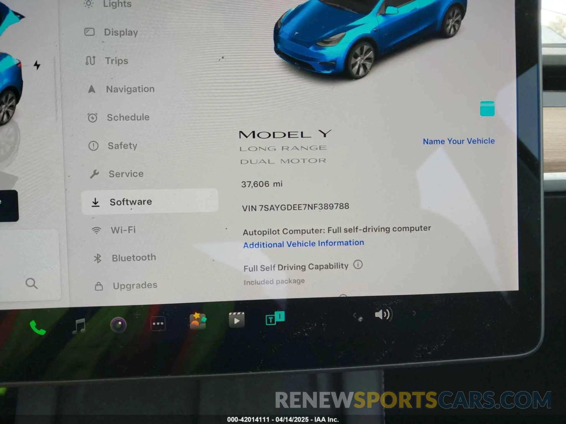 7 Photograph of a damaged car 7SAYGDEE7NF389788 TESLA MODEL Y 2022