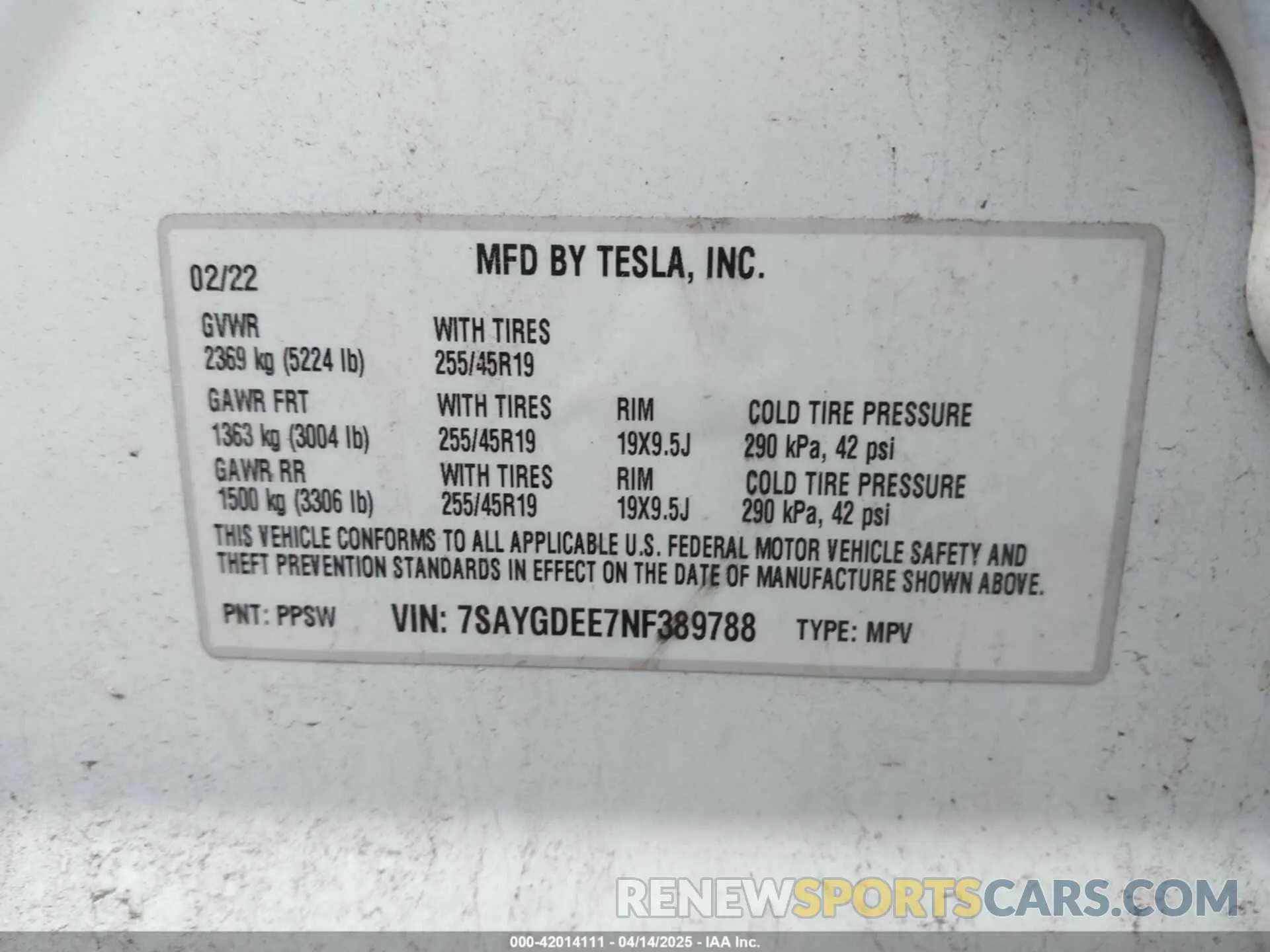 9 Photograph of a damaged car 7SAYGDEE7NF389788 TESLA MODEL Y 2022