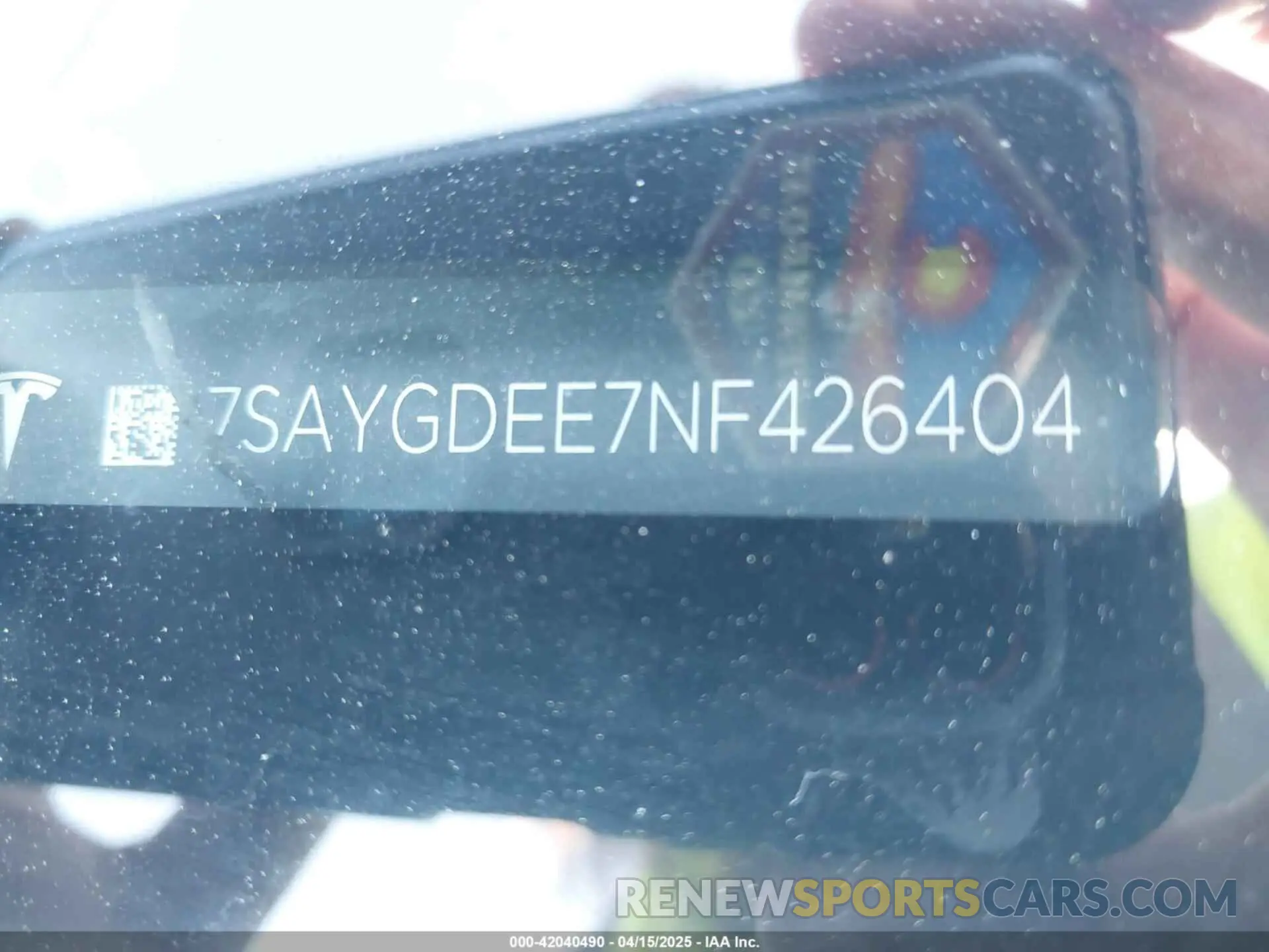 9 Photograph of a damaged car 7SAYGDEE7NF426404 TESLA MODEL Y 2022