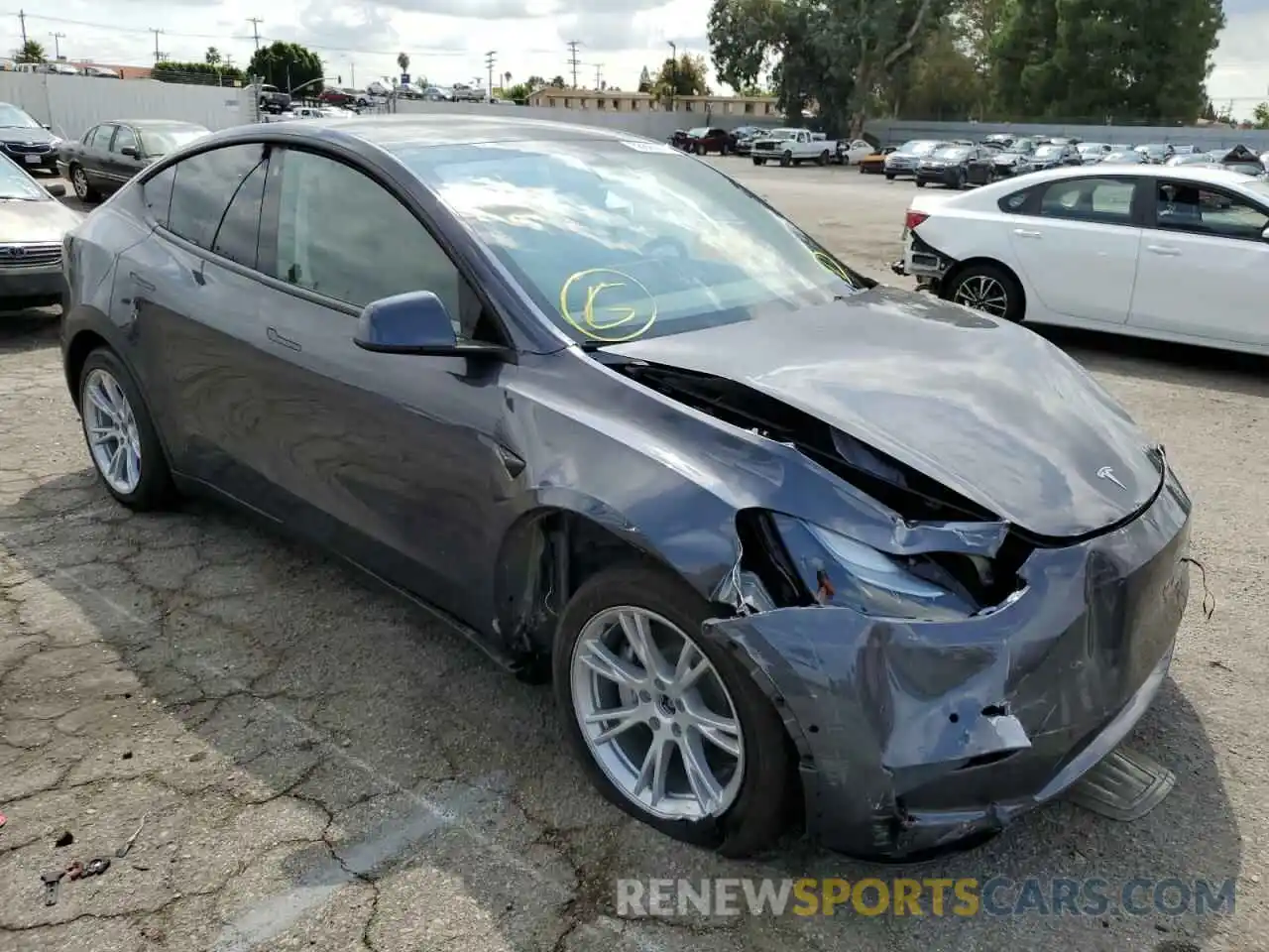 1 Photograph of a damaged car 7SAYGDEE7NF516264 TESLA MODEL Y 2022