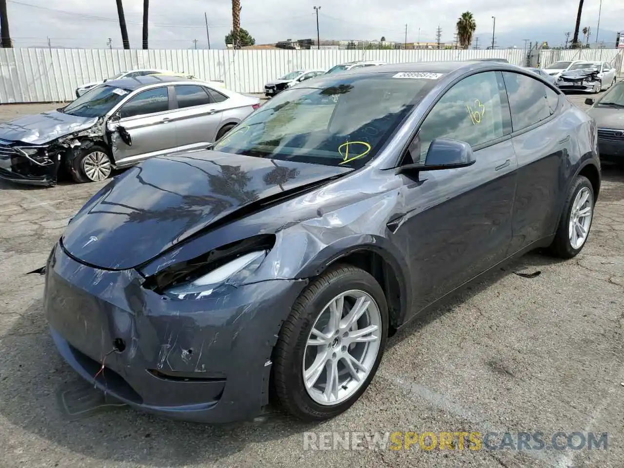 2 Photograph of a damaged car 7SAYGDEE7NF516264 TESLA MODEL Y 2022