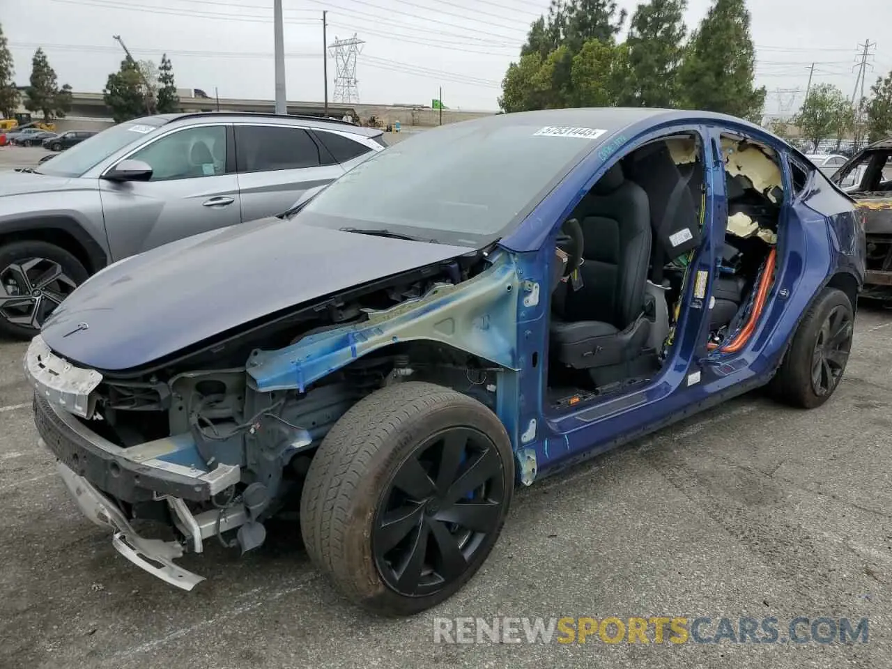 1 Photograph of a damaged car 7SAYGDEE7NF558398 TESLA MODEL Y 2022