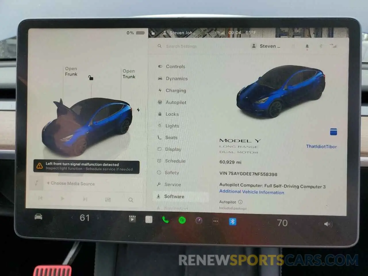 9 Photograph of a damaged car 7SAYGDEE7NF558398 TESLA MODEL Y 2022
