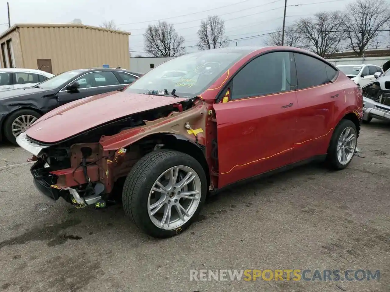 1 Photograph of a damaged car 7SAYGDEE8NA014893 TESLA MODEL Y 2022