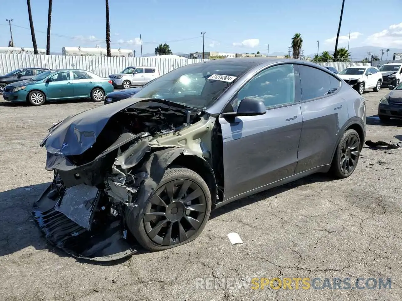 1 Photograph of a damaged car 7SAYGDEE8NA022735 TESLA MODEL Y 2022