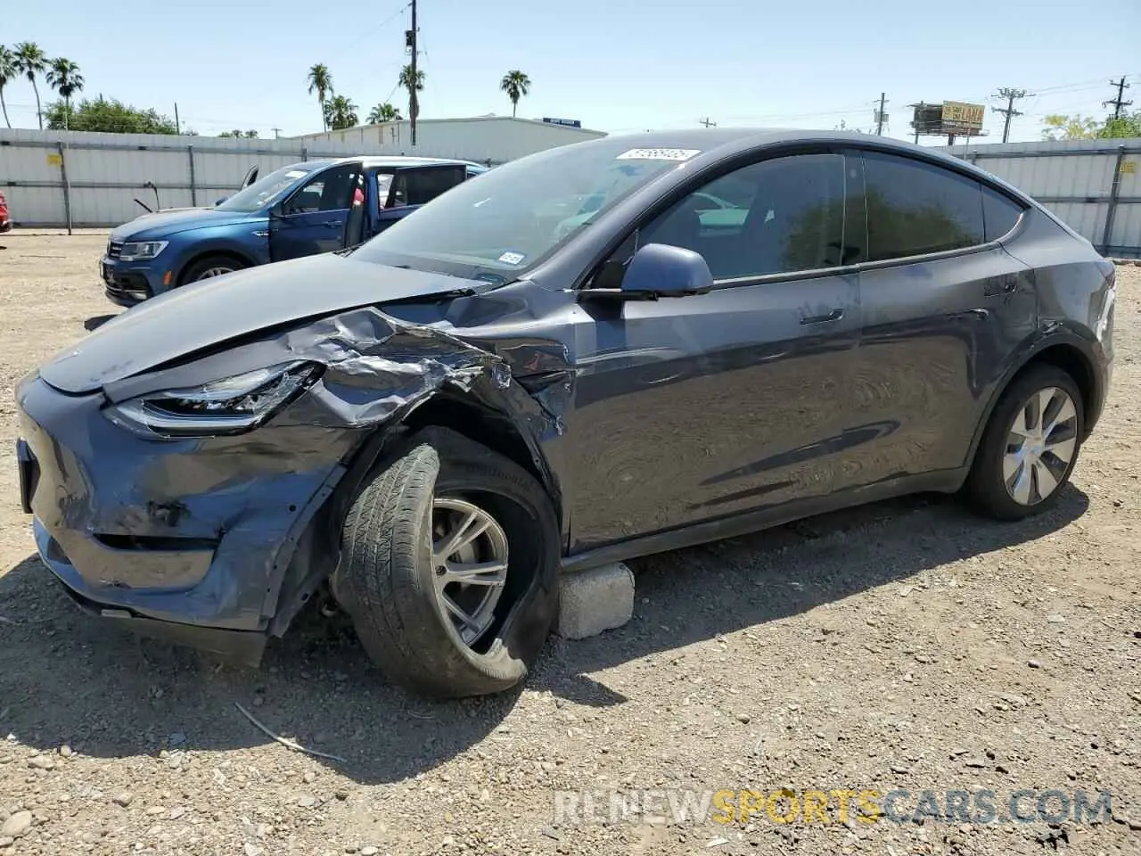 1 Photograph of a damaged car 7SAYGDEE8NF318437 TESLA MODEL Y 2022