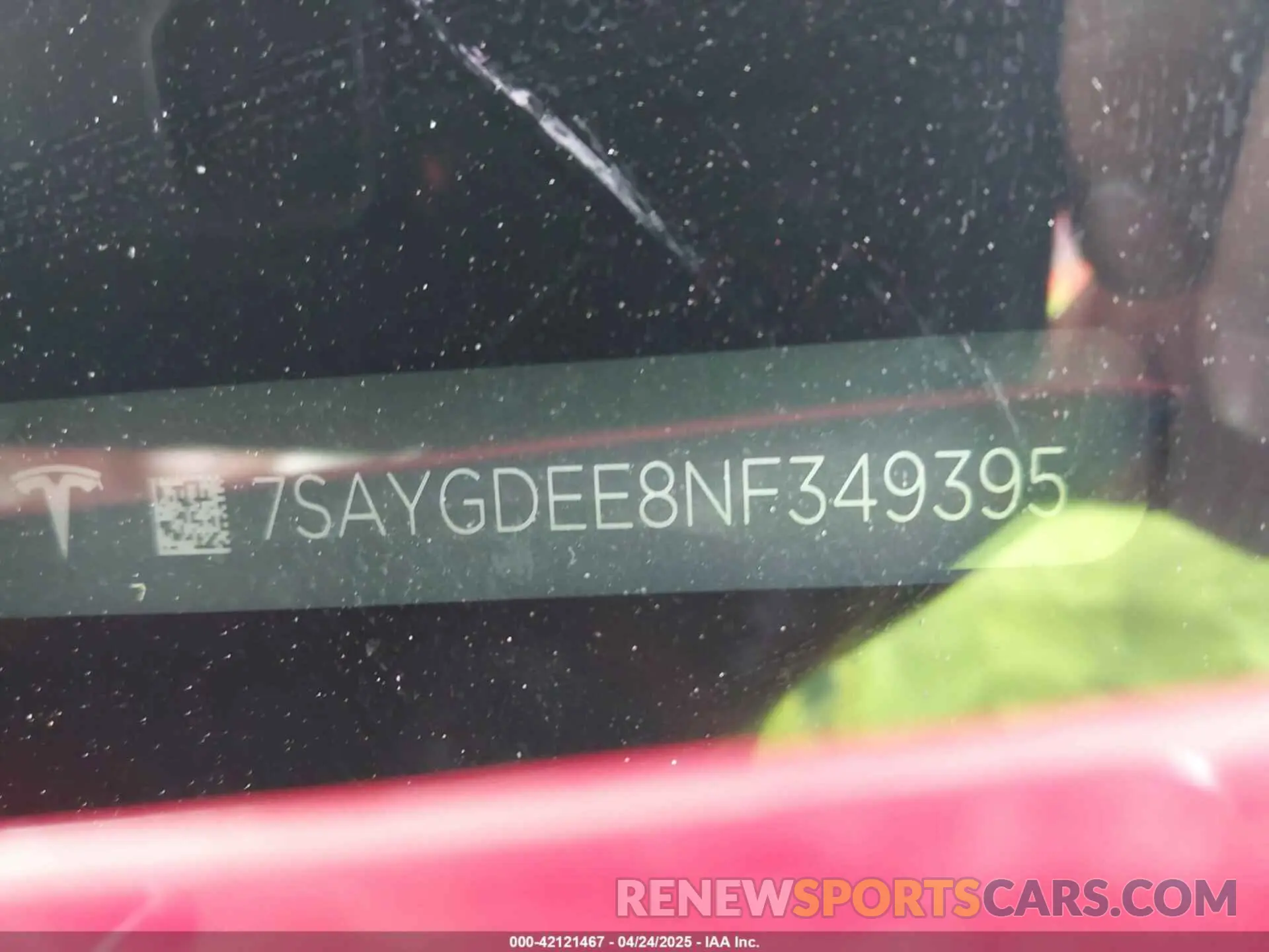 9 Photograph of a damaged car 7SAYGDEE8NF349395 TESLA MODEL Y 2022