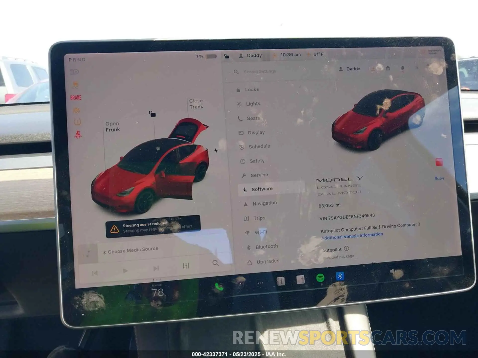 7 Photograph of a damaged car 7SAYGDEE8NF349543 TESLA MODEL Y 2022