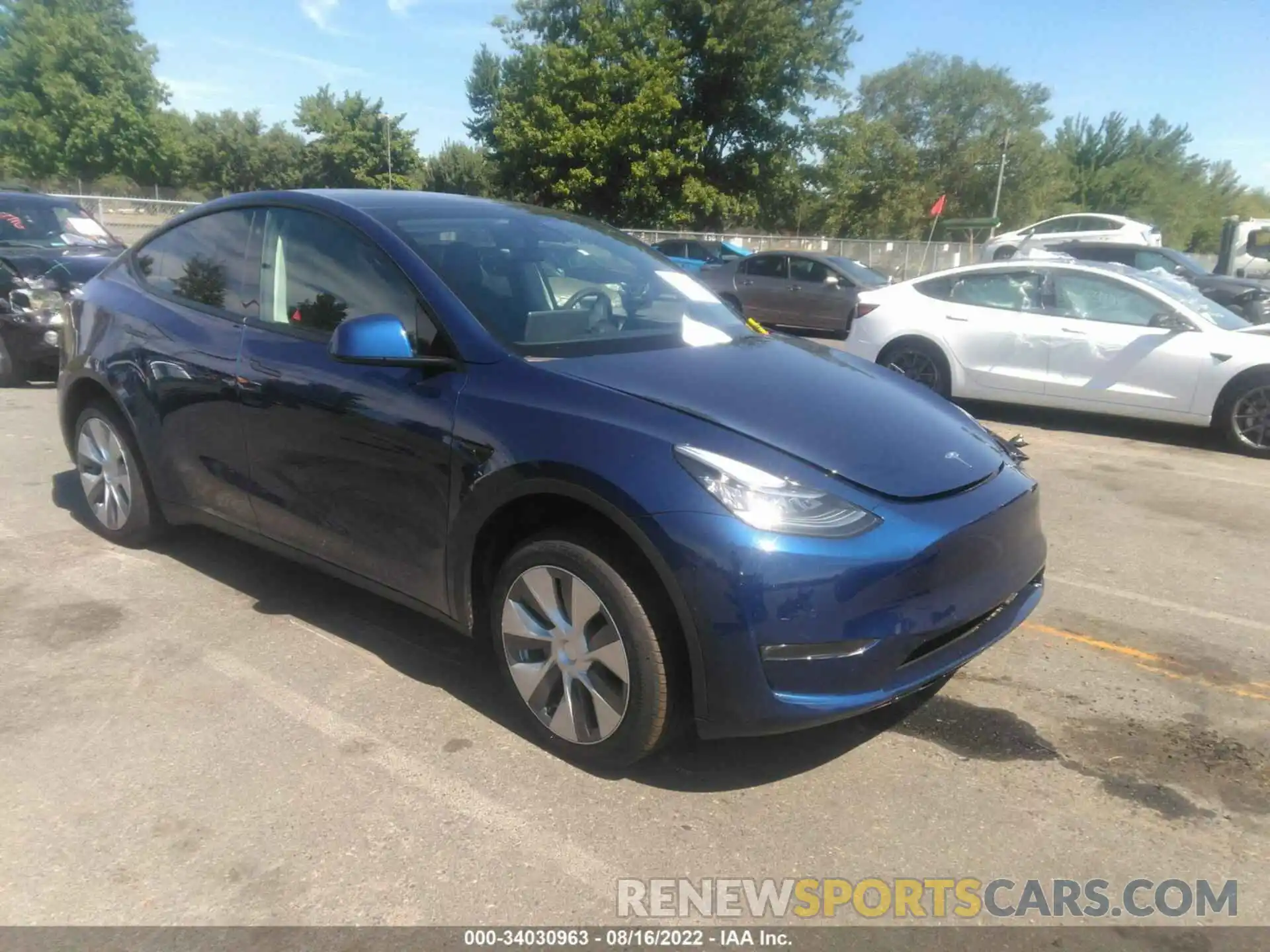 1 Photograph of a damaged car 7SAYGDEE8NF427349 TESLA MODEL Y 2022