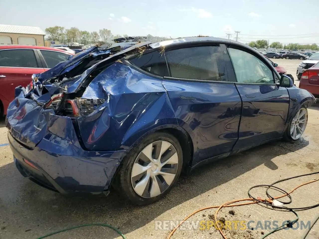3 Photograph of a damaged car 7SAYGDEE8NF447410 TESLA MODEL Y 2022