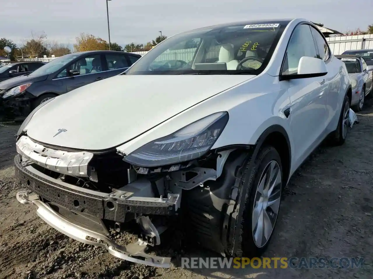 2 Photograph of a damaged car 7SAYGDEE8NF461260 TESLA MODEL Y 2022