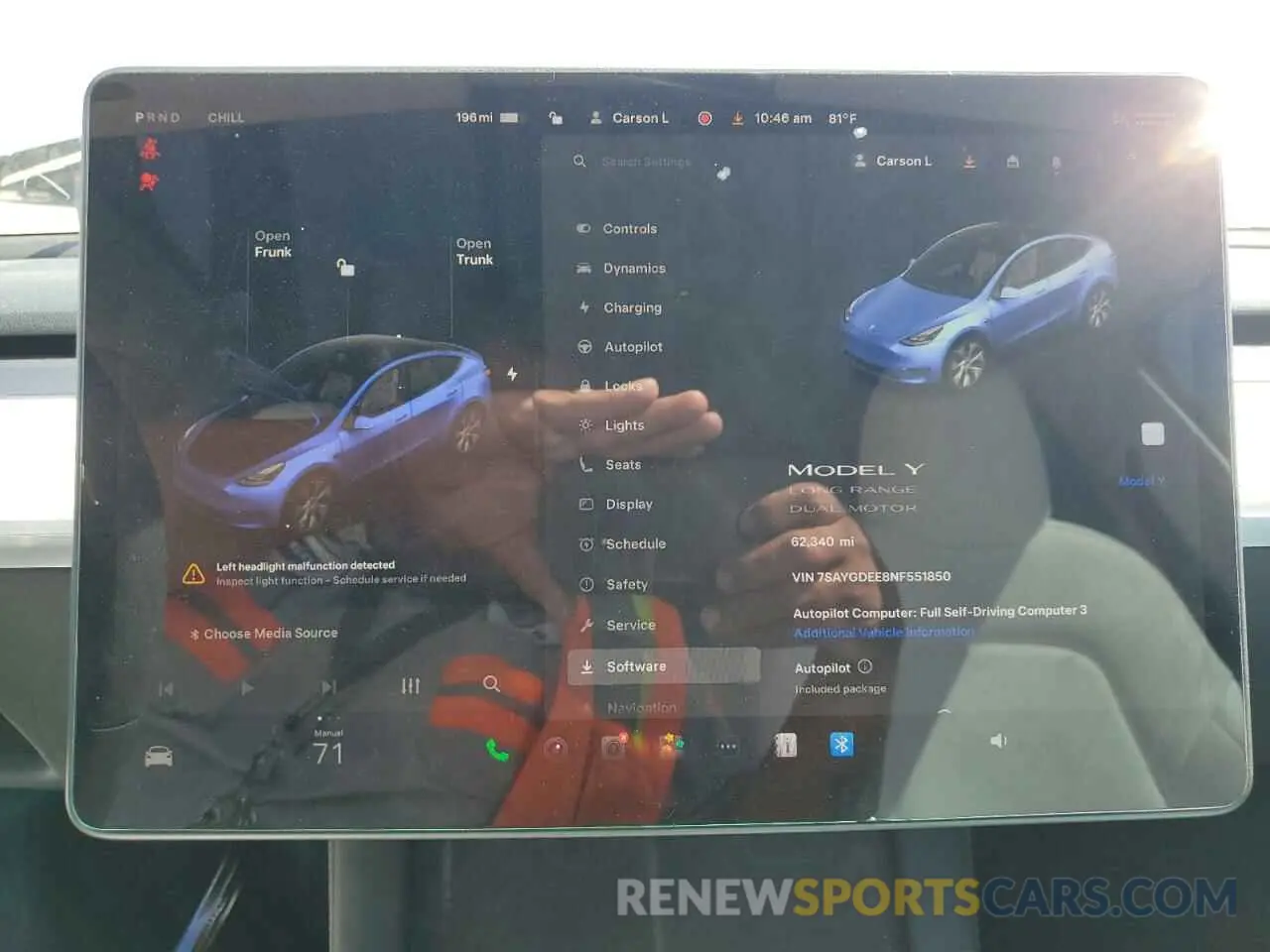 9 Photograph of a damaged car 7SAYGDEE8NF551850 TESLA MODEL Y 2022