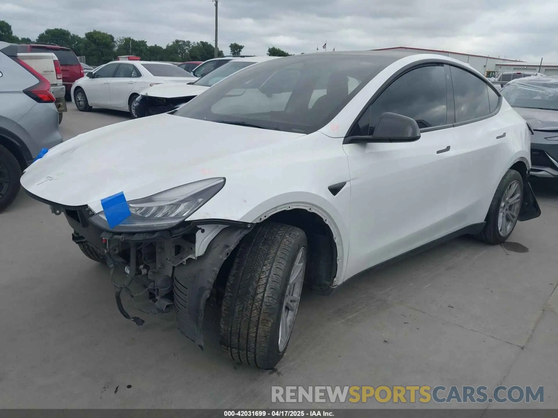 2 Photograph of a damaged car 7SAYGDEE9NA013302 TESLA MODEL Y 2022