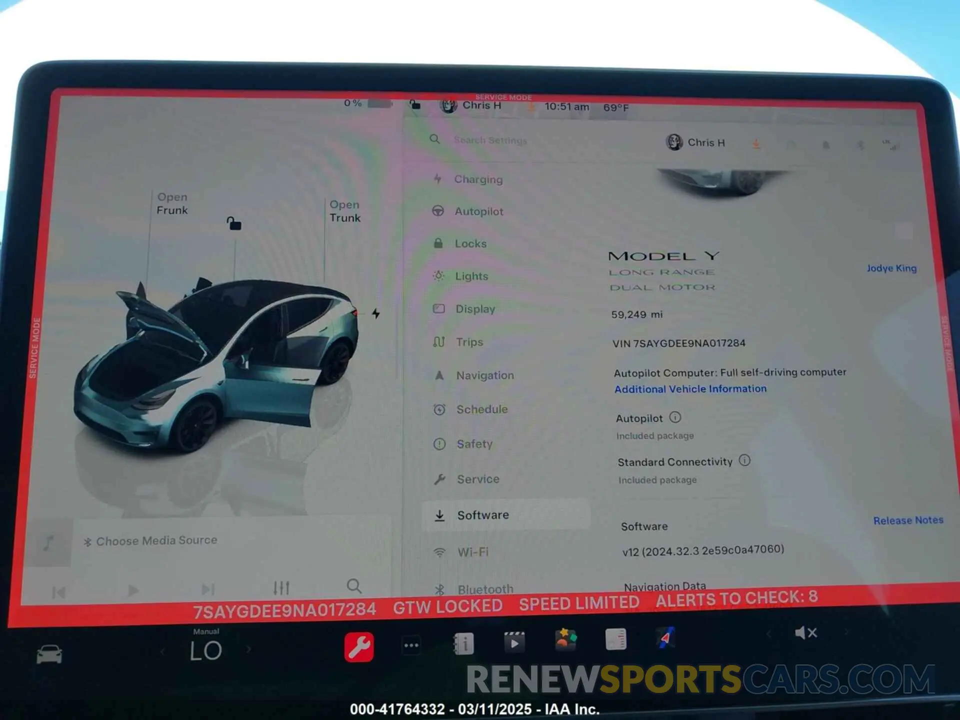 7 Photograph of a damaged car 7SAYGDEE9NA017284 TESLA MODEL Y 2022