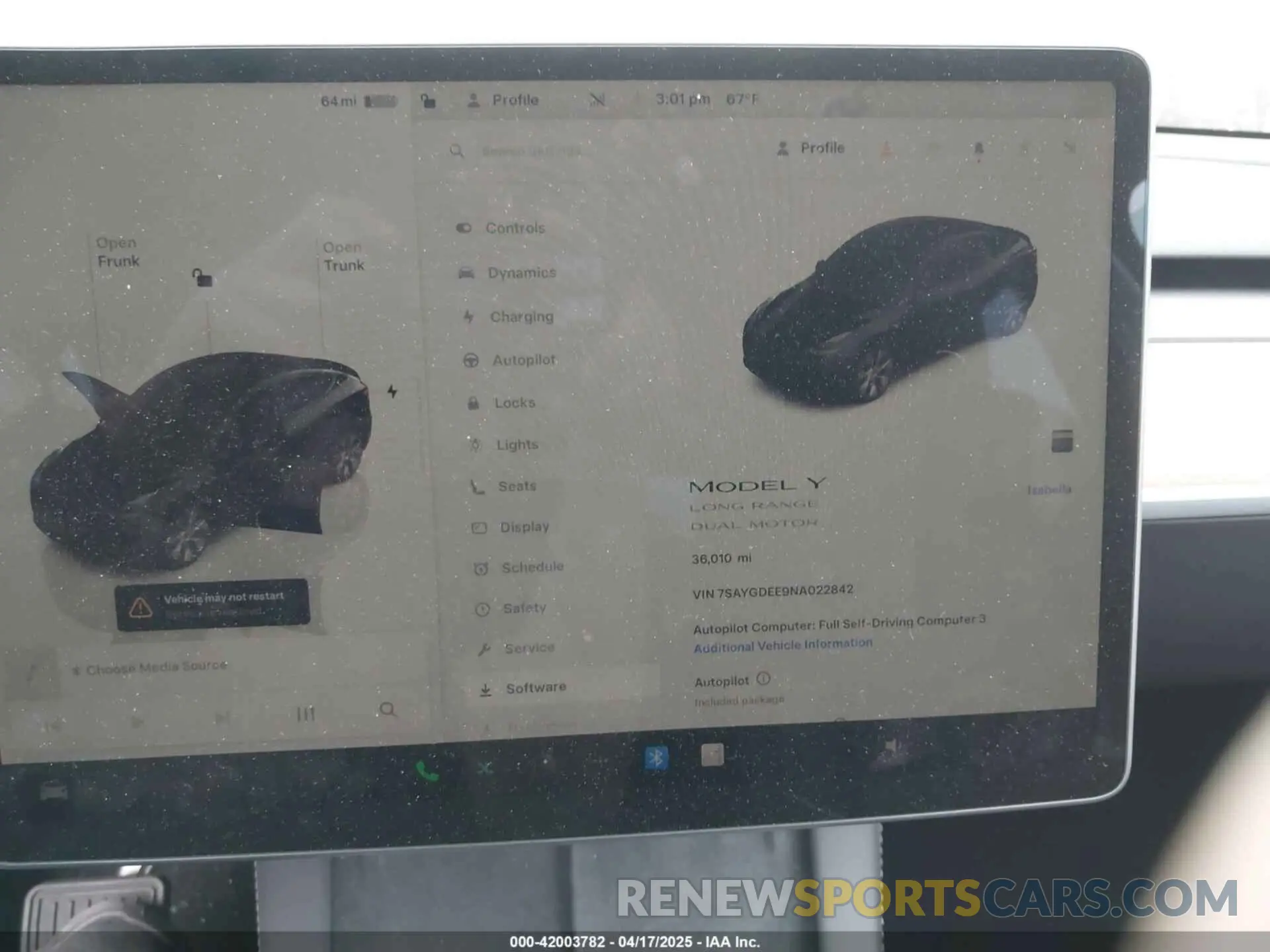 7 Photograph of a damaged car 7SAYGDEE9NA022842 TESLA MODEL Y 2022