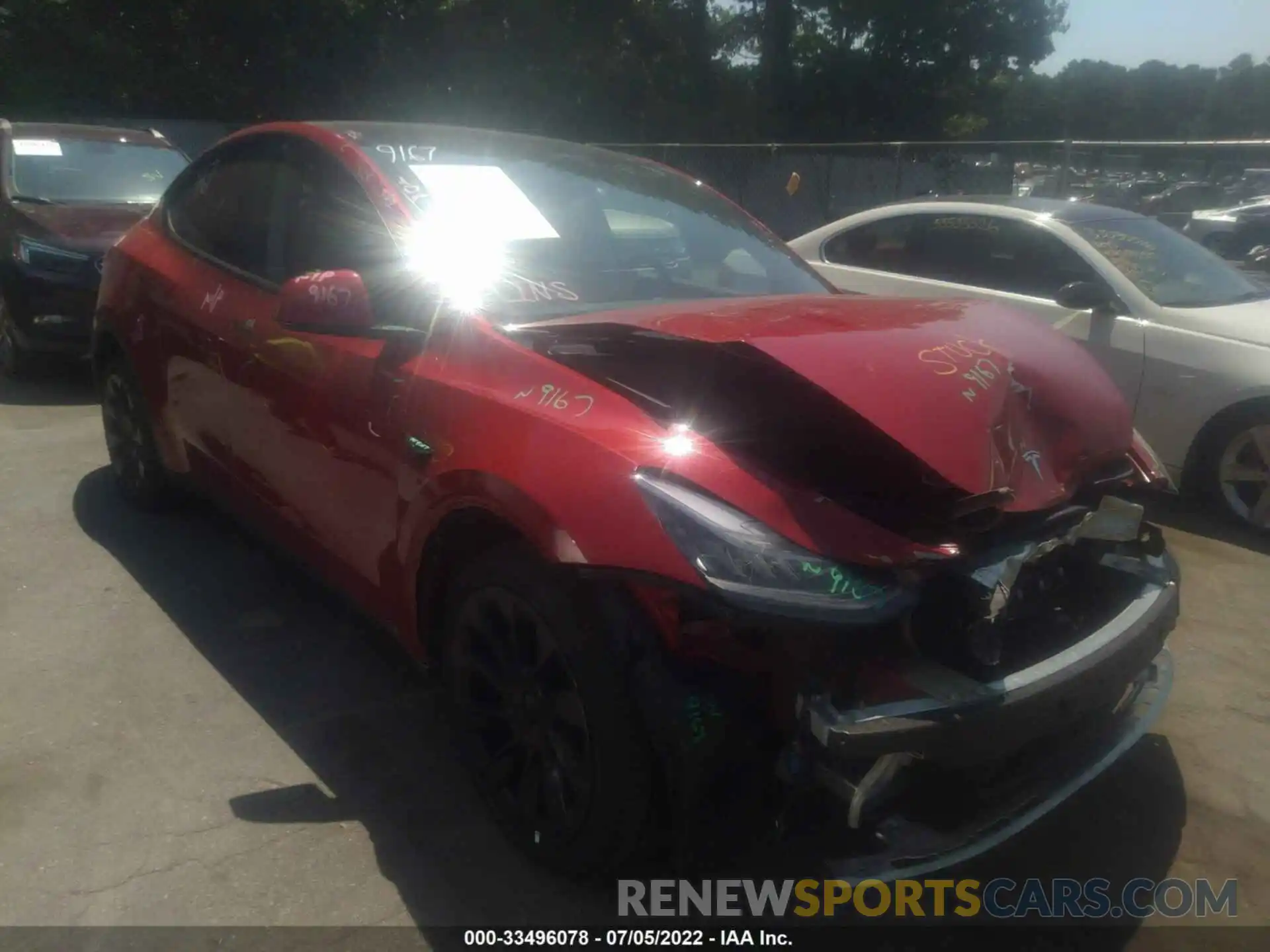 1 Photograph of a damaged car 7SAYGDEE9NF386472 TESLA MODEL Y 2022