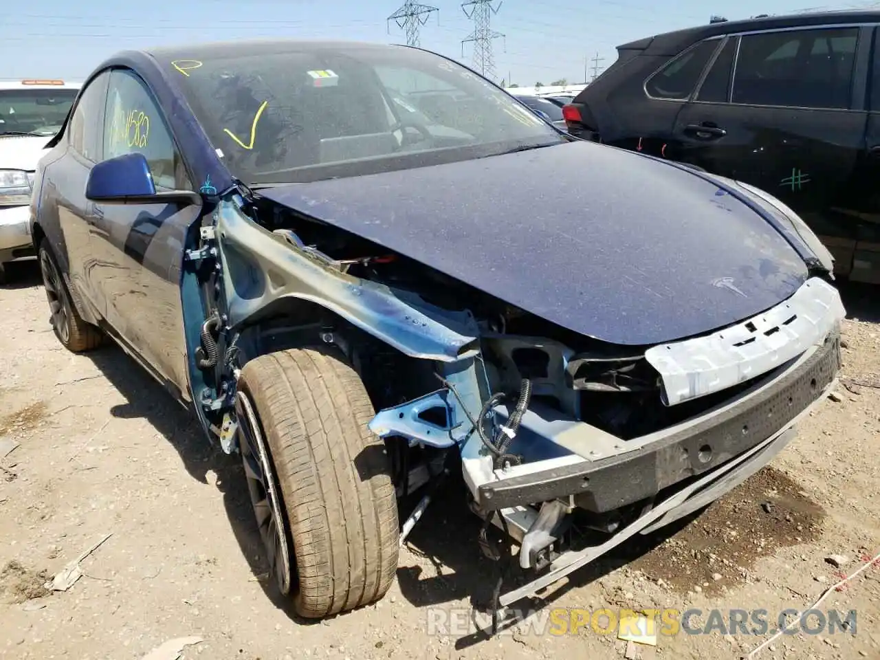 1 Photograph of a damaged car 7SAYGDEE9NF387430 TESLA MODEL Y 2022