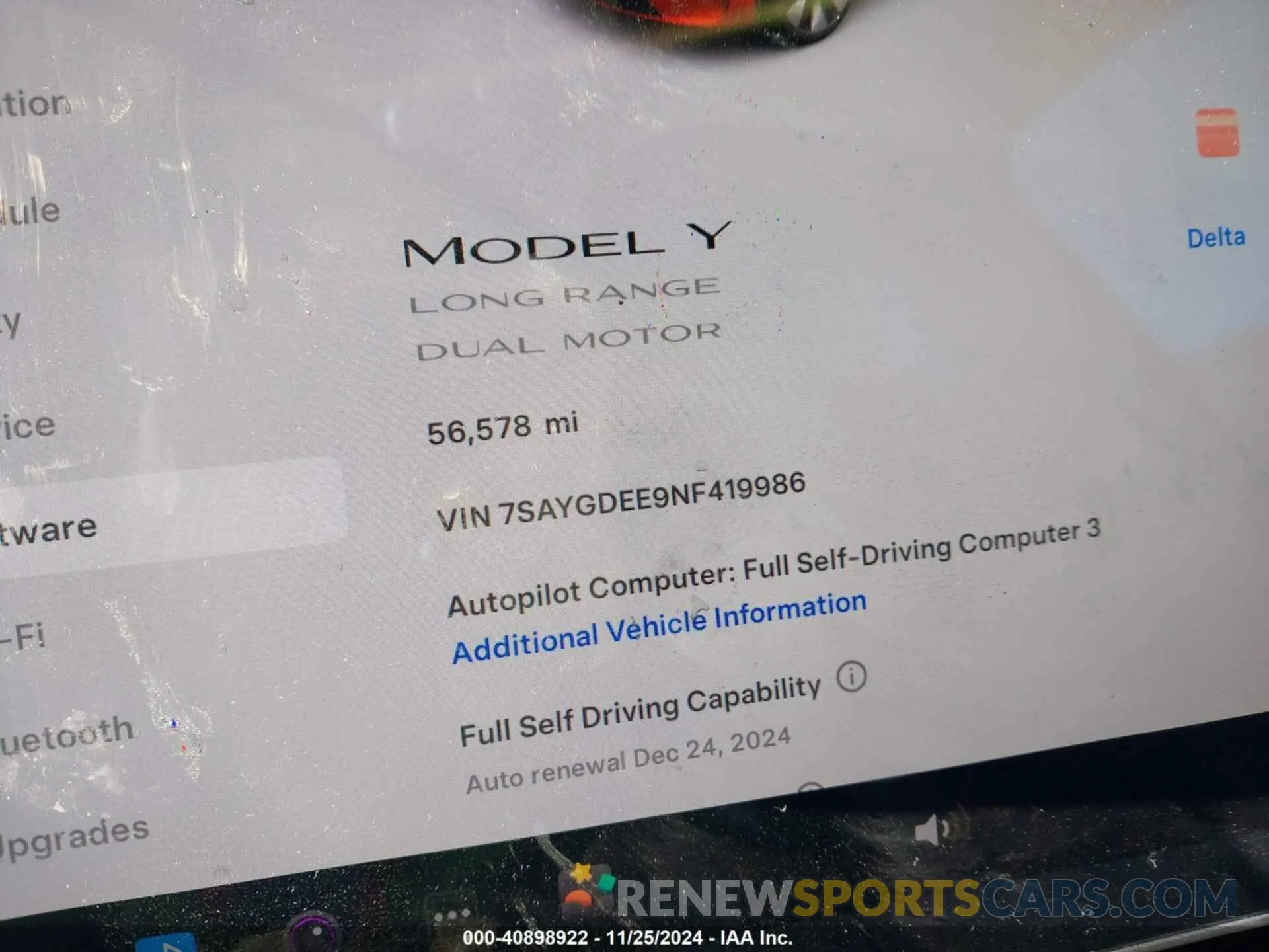 15 Photograph of a damaged car 7SAYGDEE9NF419986 TESLA MODEL Y 2022