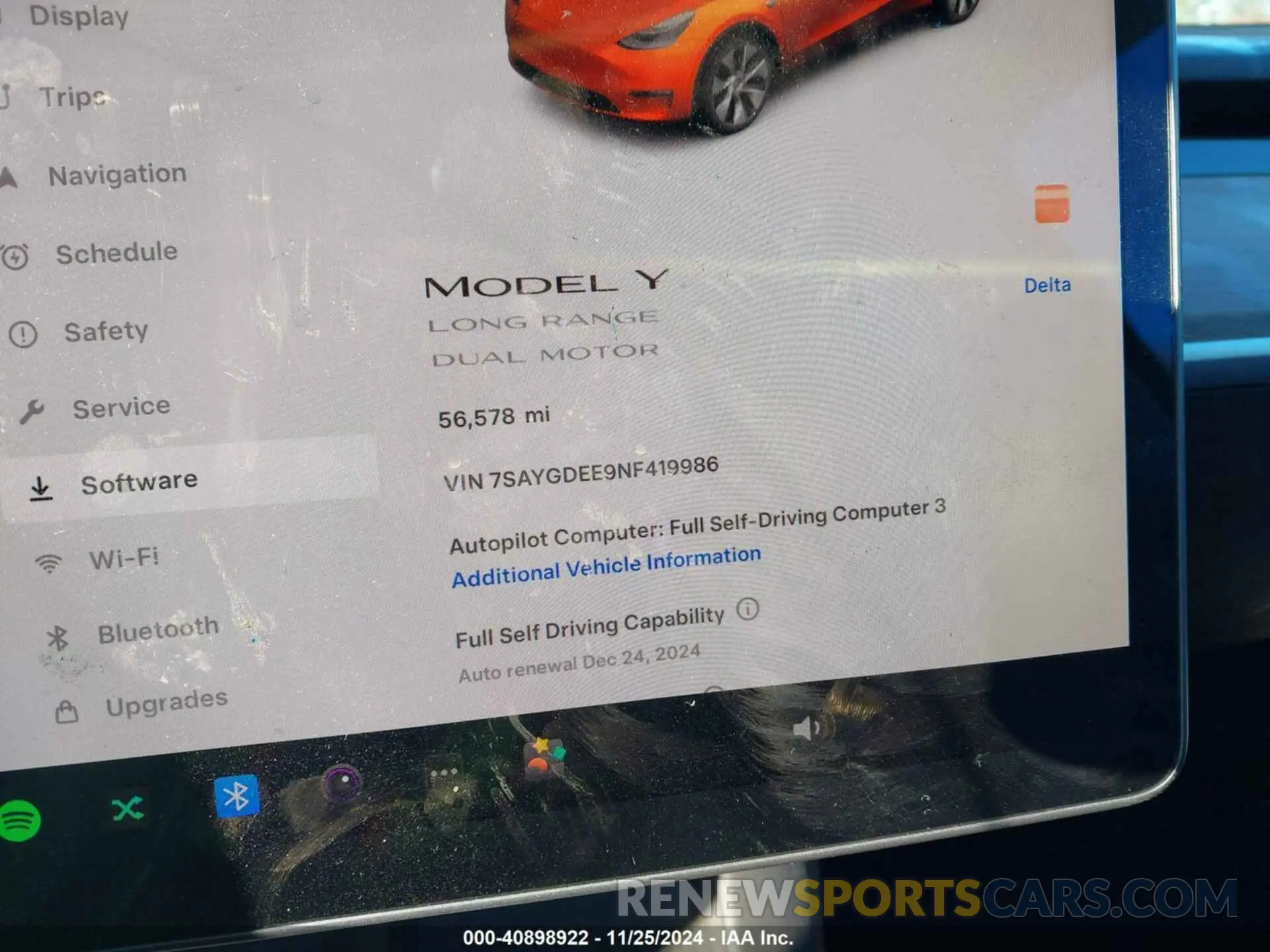 7 Photograph of a damaged car 7SAYGDEE9NF419986 TESLA MODEL Y 2022