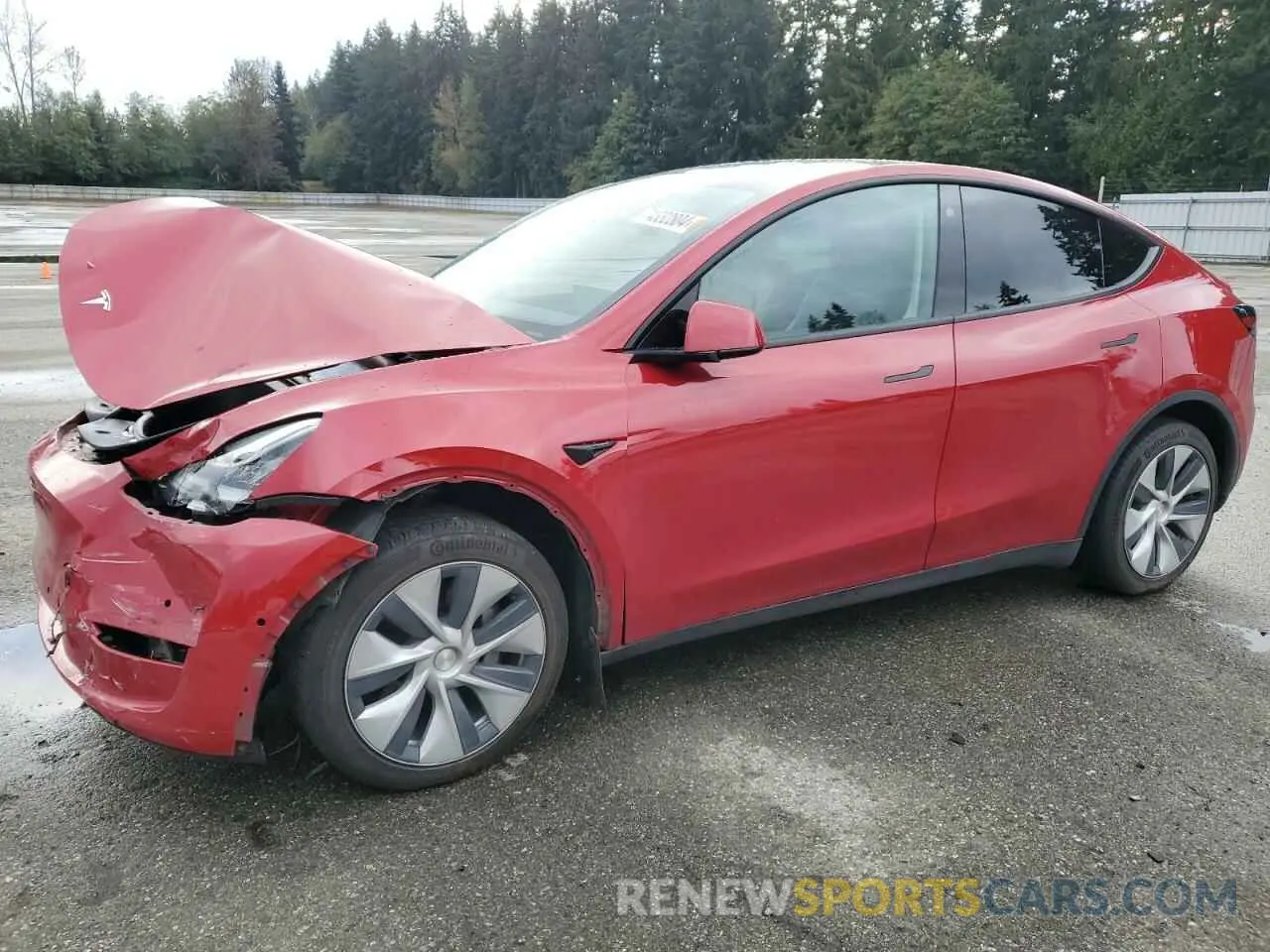 1 Photograph of a damaged car 7SAYGDEE9NF422175 TESLA MODEL Y 2022