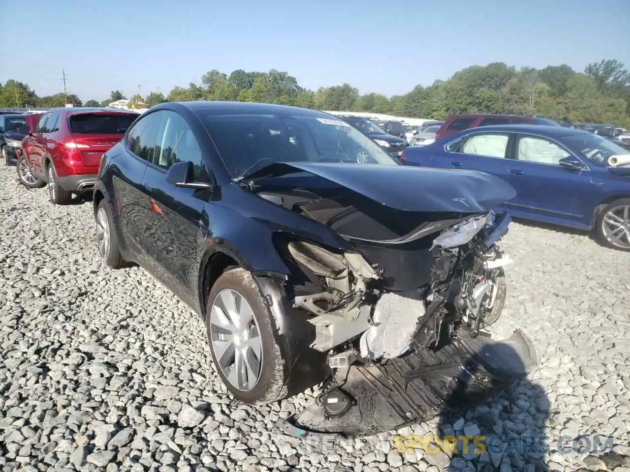 1 Photograph of a damaged car 7SAYGDEE9NF427750 TESLA MODEL Y 2022