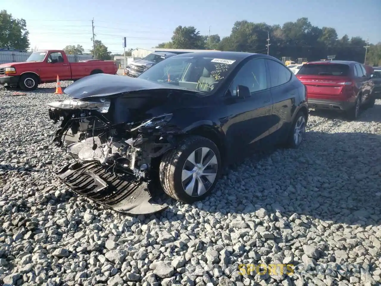 2 Photograph of a damaged car 7SAYGDEE9NF427750 TESLA MODEL Y 2022