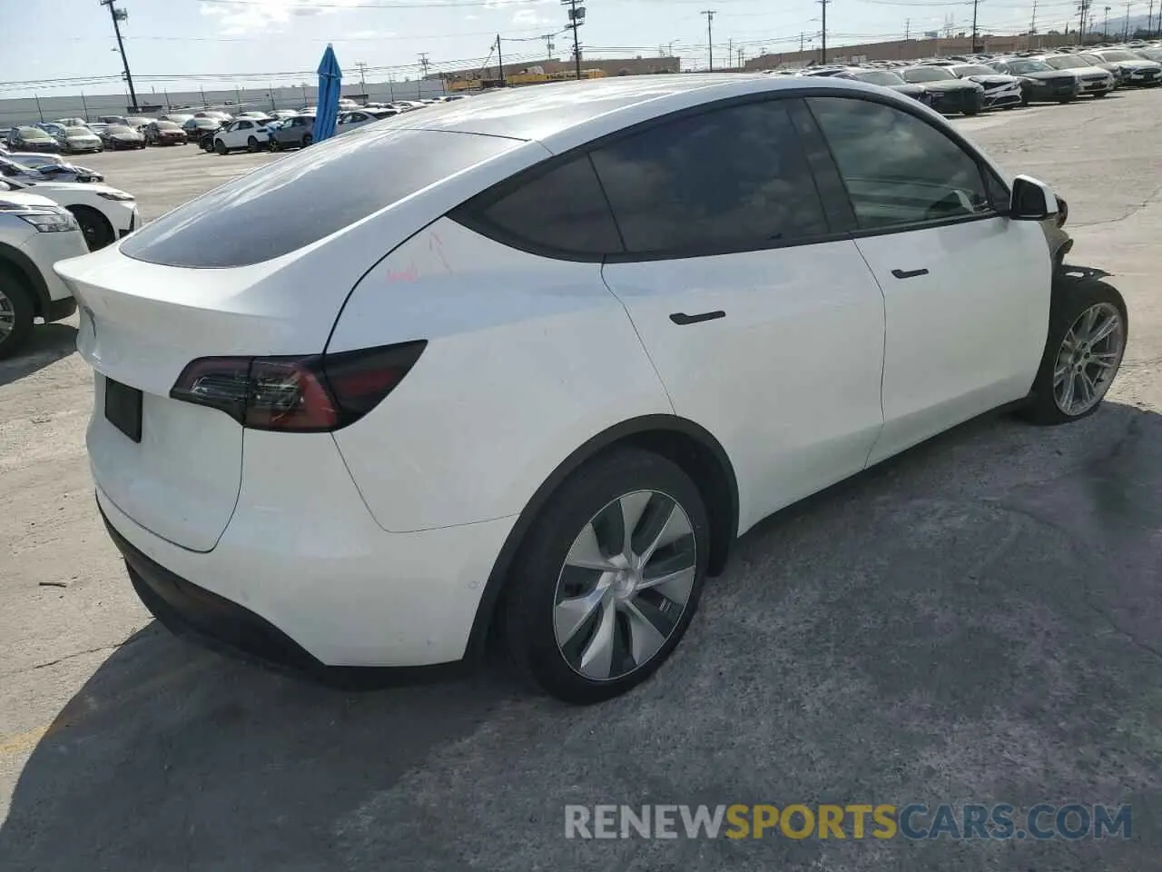 3 Photograph of a damaged car 7SAYGDEE9NF434908 TESLA MODEL Y 2022