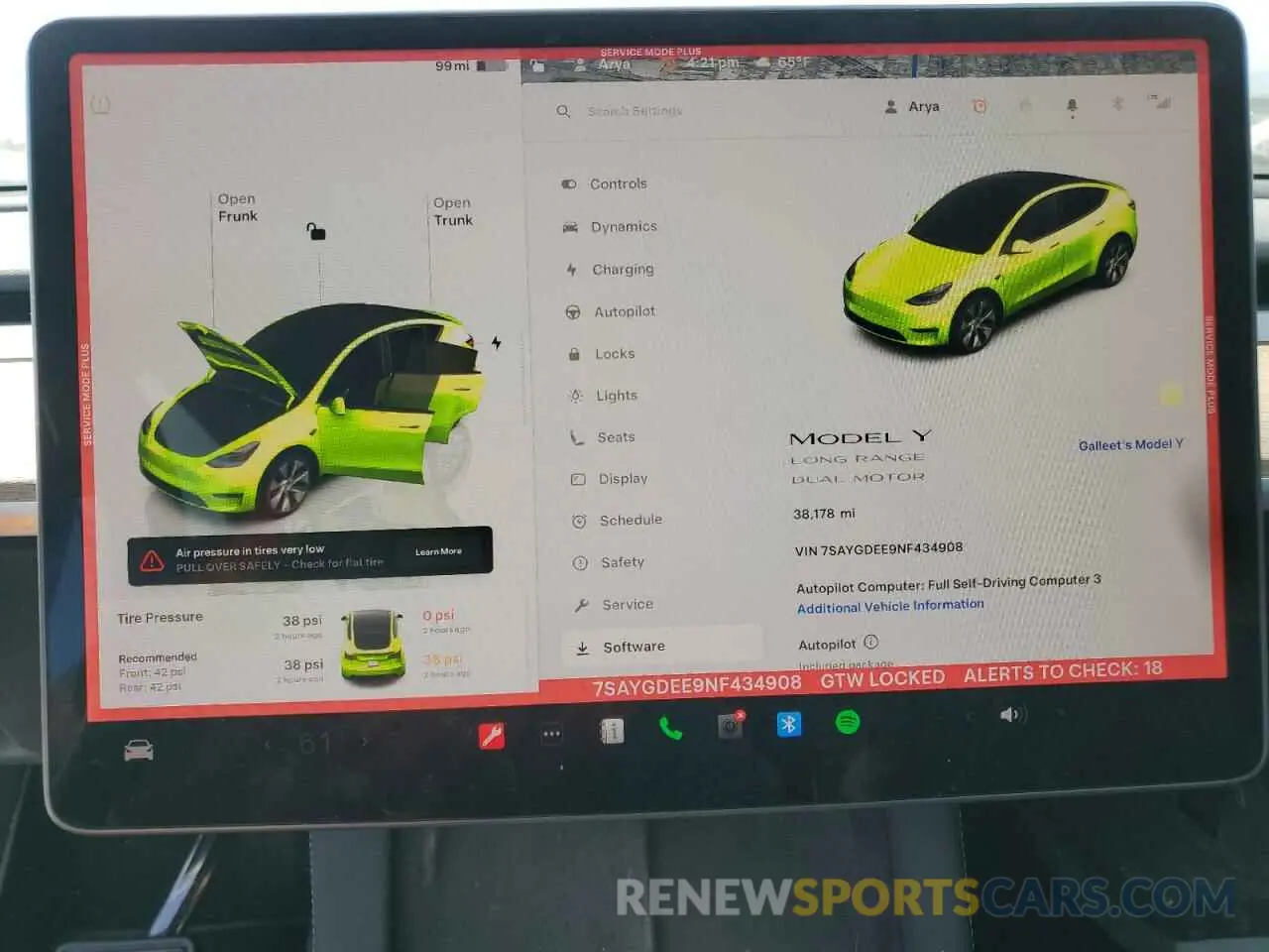 9 Photograph of a damaged car 7SAYGDEE9NF434908 TESLA MODEL Y 2022
