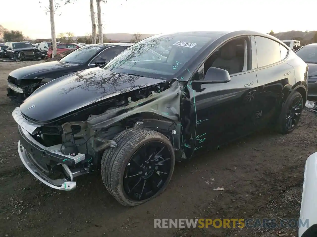 1 Photograph of a damaged car 7SAYGDEE9NF480030 TESLA MODEL Y 2022