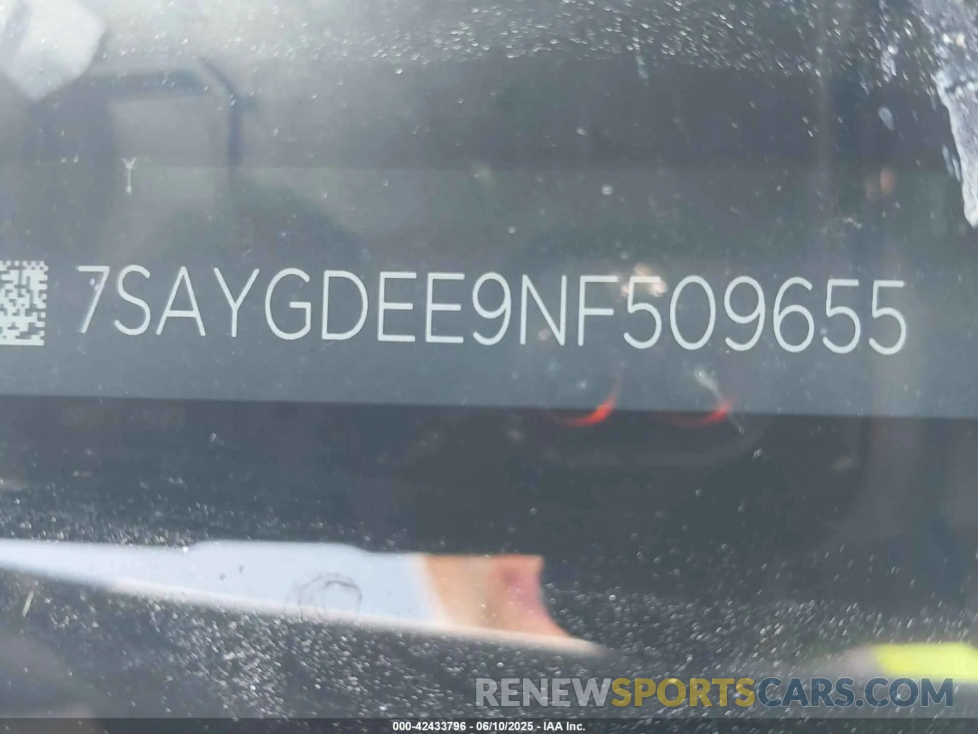 22 Photograph of a damaged car 7SAYGDEE9NF509655 TESLA MODEL Y 2022