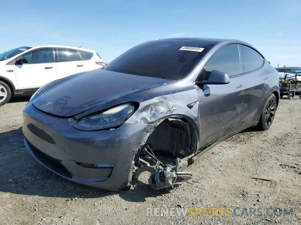 1 Photograph of a damaged car 7SAYGDEE9NF555132 TESLA MODEL Y 2022