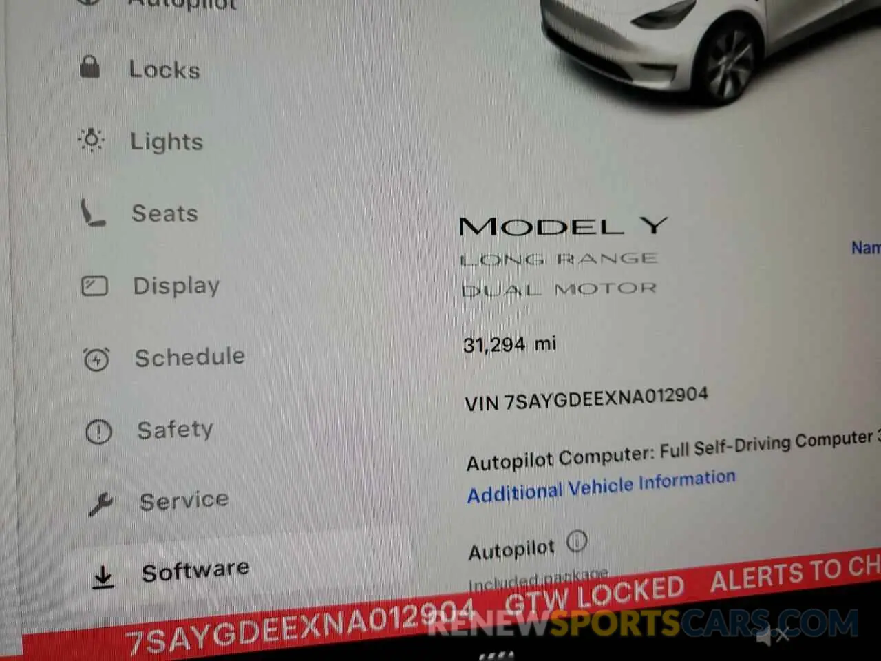 9 Photograph of a damaged car 7SAYGDEEXNA012904 TESLA MODEL Y 2022