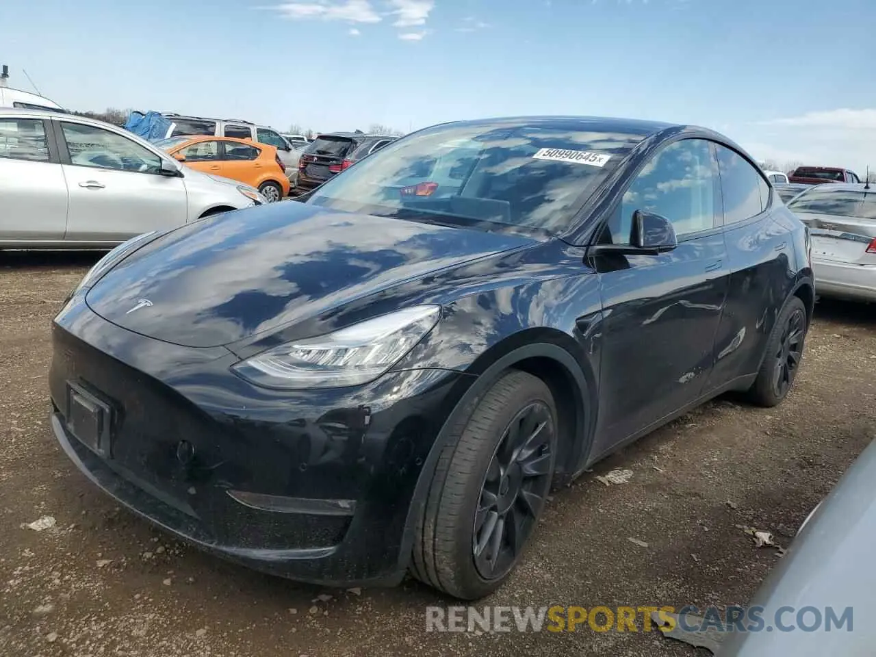 1 Photograph of a damaged car 7SAYGDEEXNF362343 TESLA MODEL Y 2022