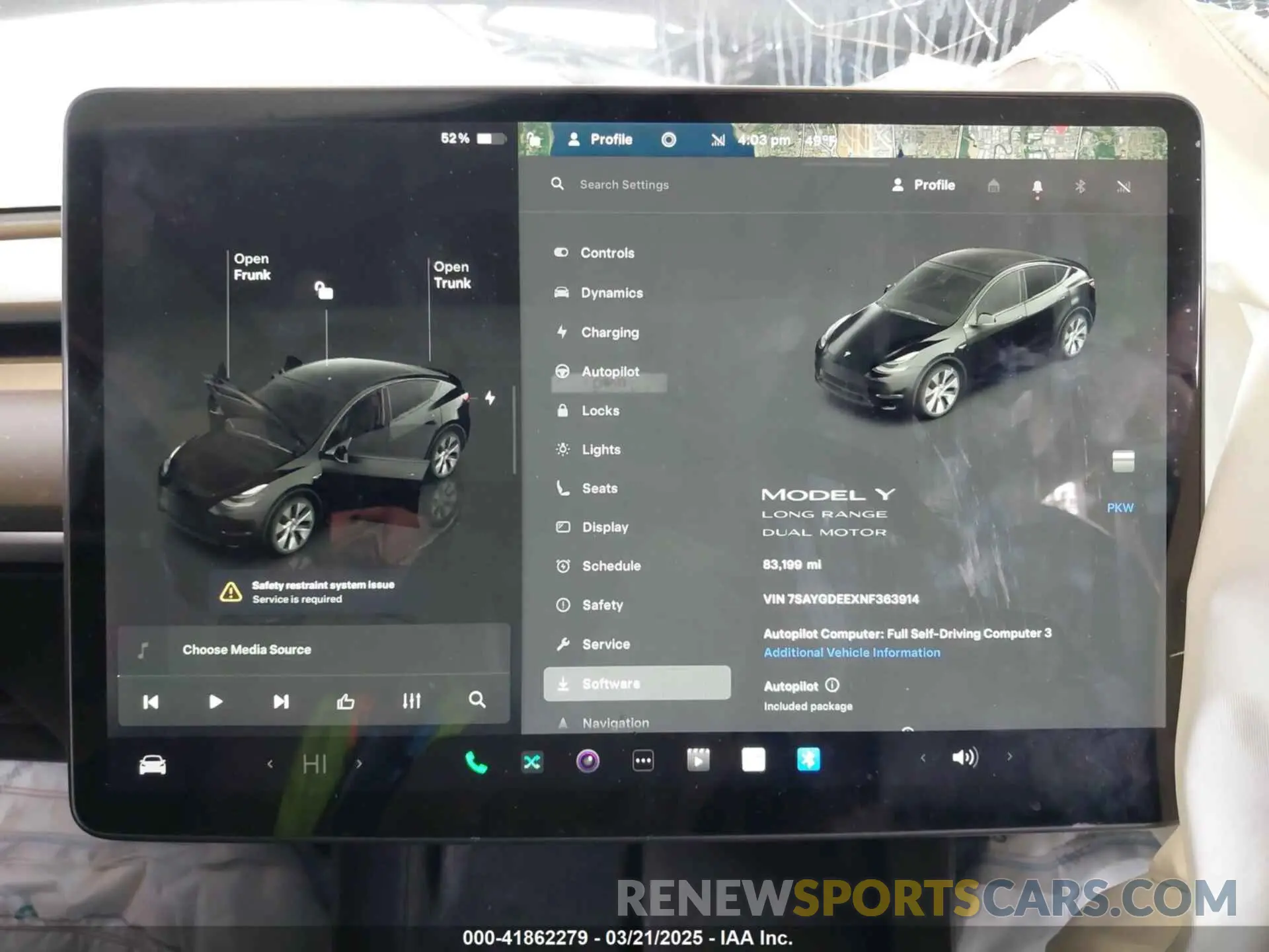 7 Photograph of a damaged car 7SAYGDEEXNF363914 TESLA MODEL Y 2022