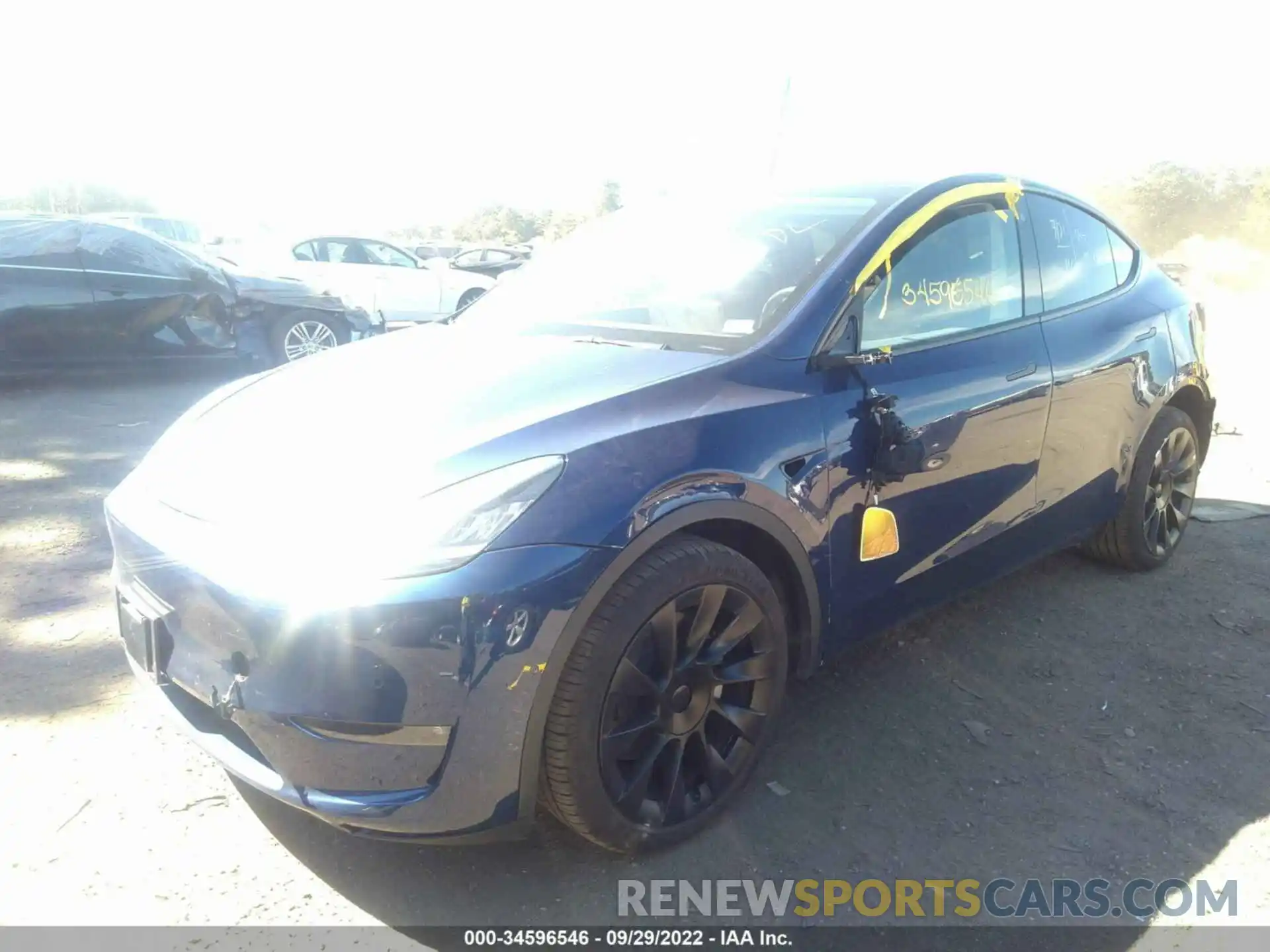 2 Photograph of a damaged car 7SAYGDEEXNF386741 TESLA MODEL Y 2022