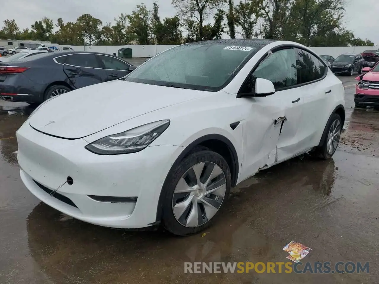 1 Photograph of a damaged car 7SAYGDEEXNF400511 TESLA MODEL Y 2022