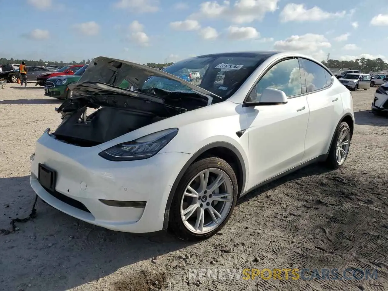 1 Photograph of a damaged car 7SAYGDEEXNF437882 TESLA MODEL Y 2022