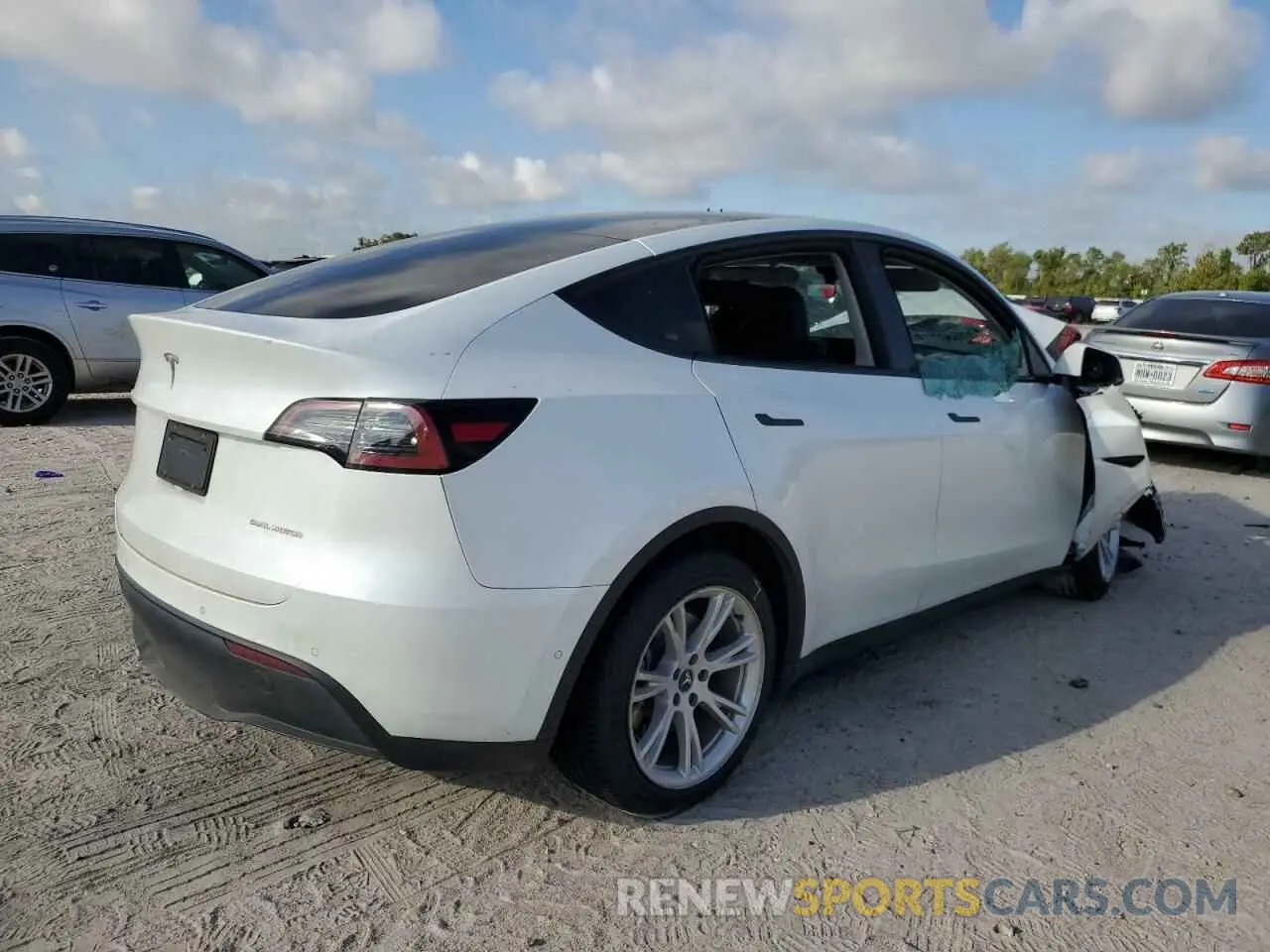3 Photograph of a damaged car 7SAYGDEEXNF437882 TESLA MODEL Y 2022