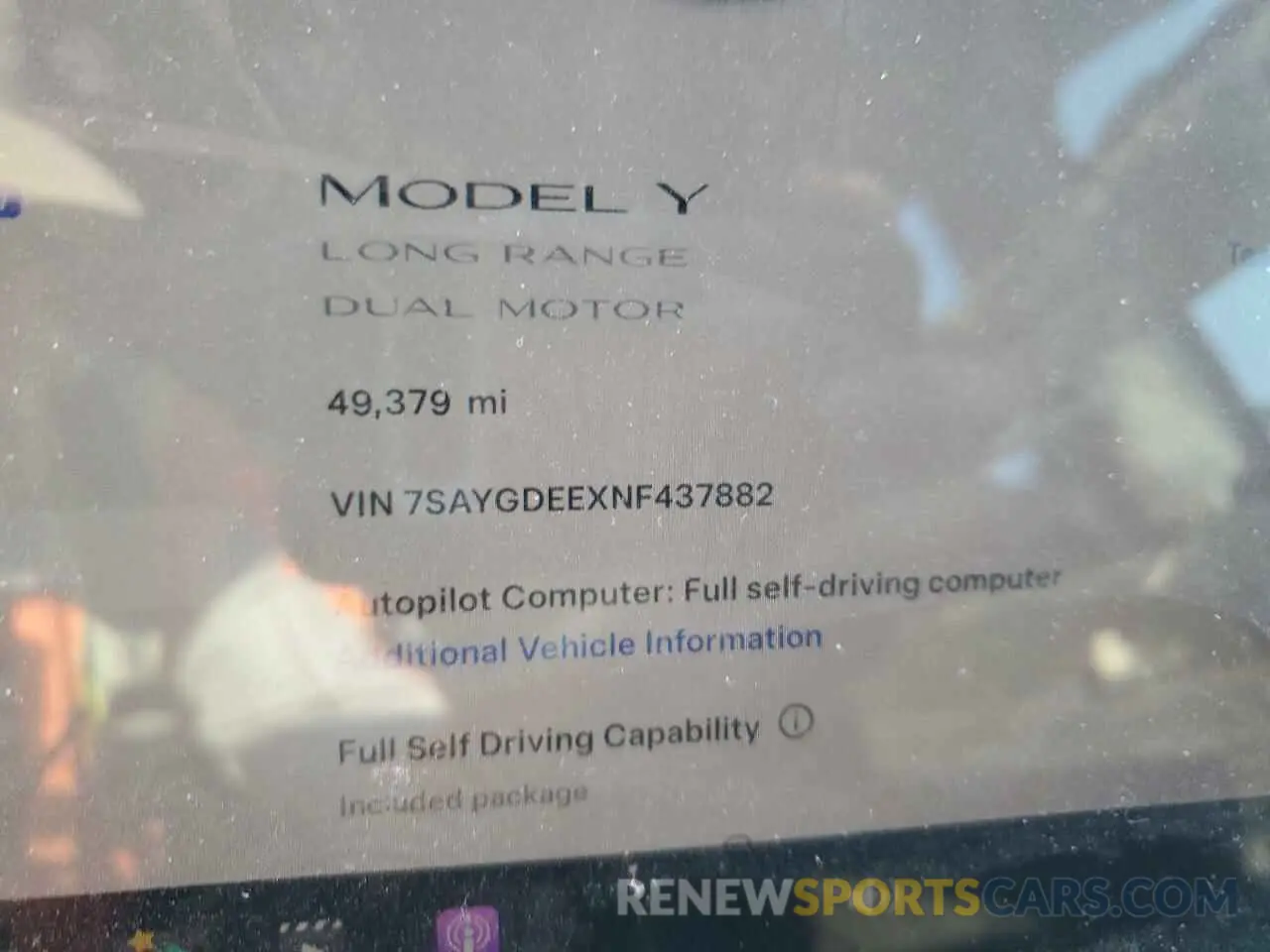 9 Photograph of a damaged car 7SAYGDEEXNF437882 TESLA MODEL Y 2022