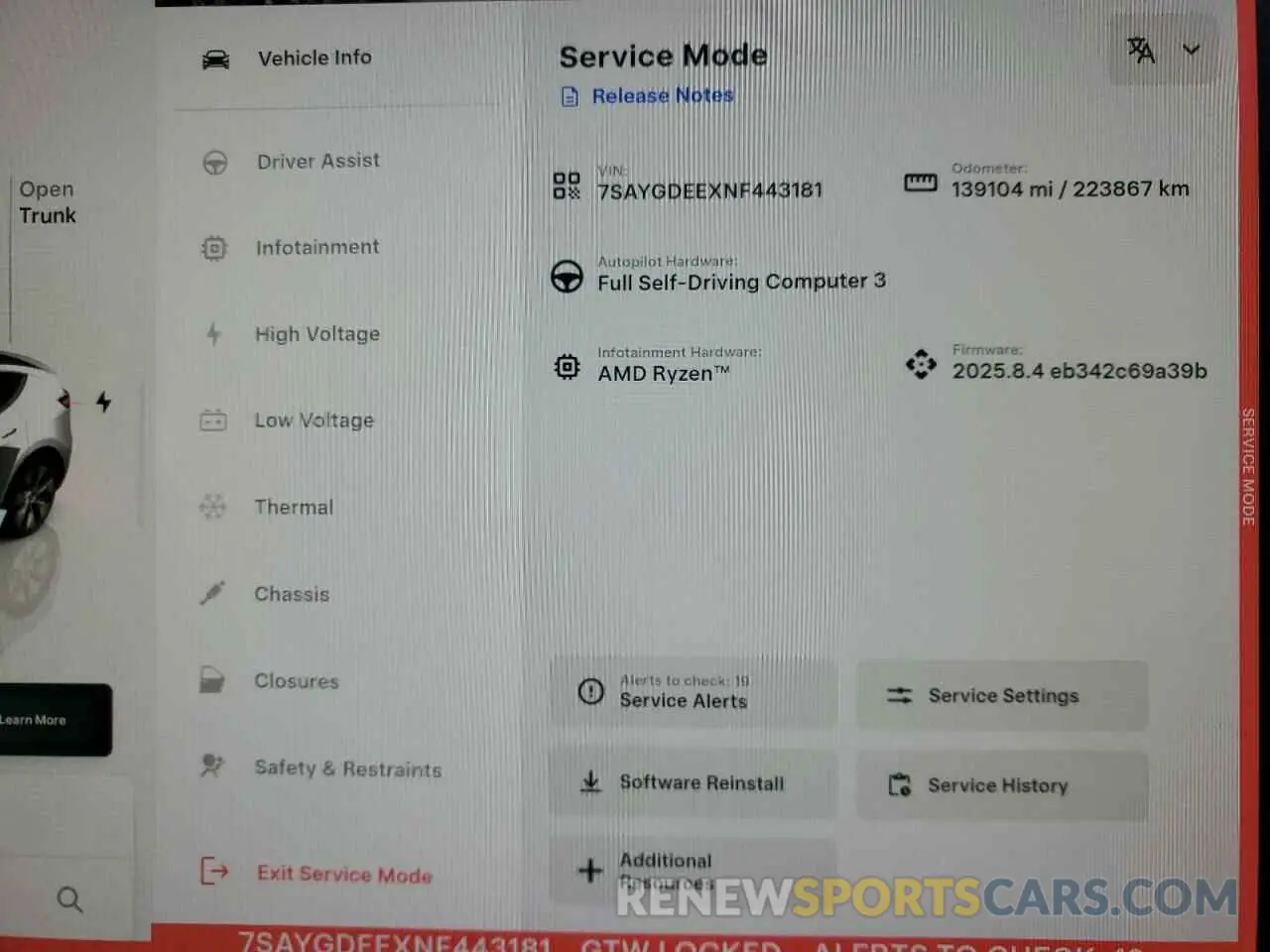 9 Photograph of a damaged car 7SAYGDEEXNF443181 TESLA MODEL Y 2022