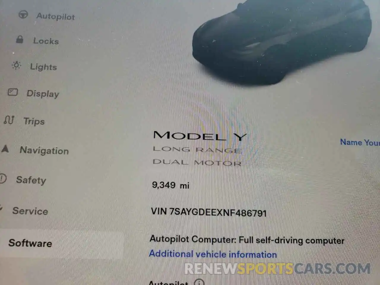 8 Photograph of a damaged car 7SAYGDEEXNF486791 TESLA MODEL Y 2022