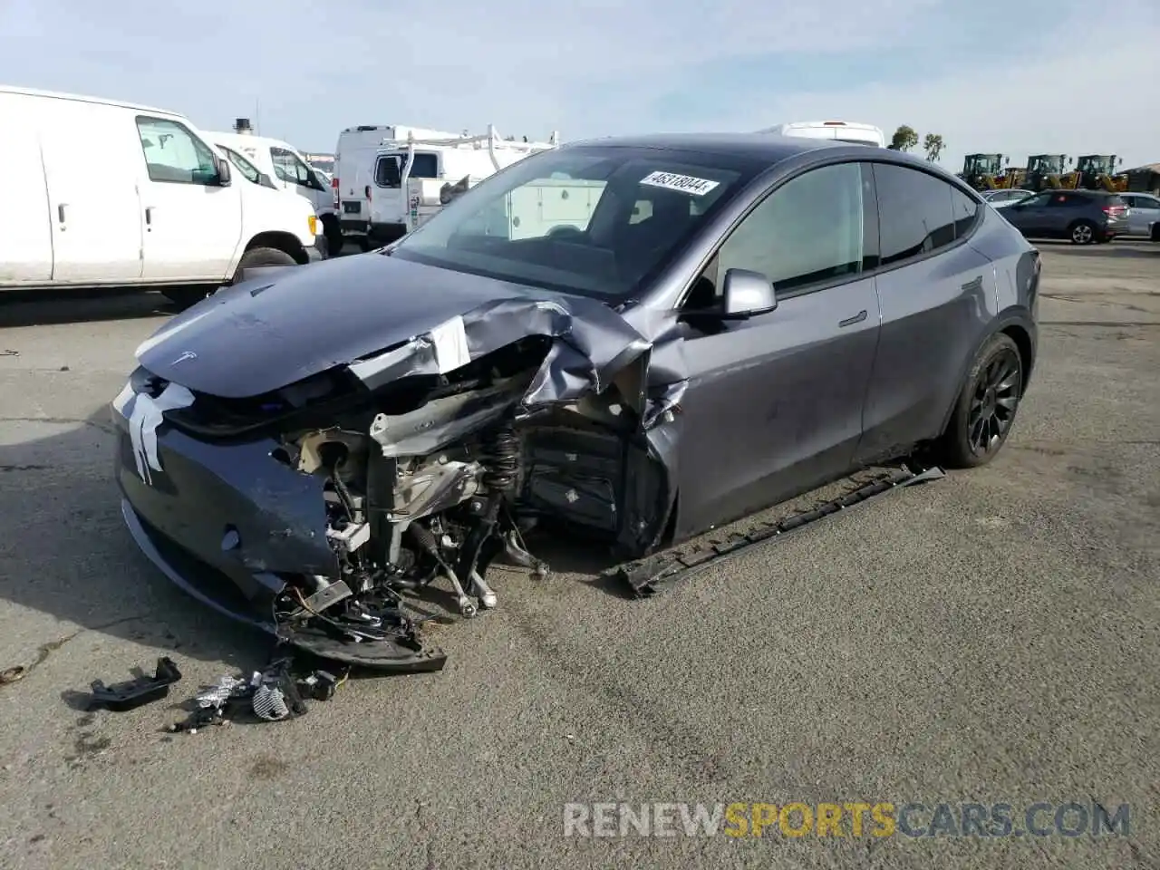 1 Photograph of a damaged car 7SAYGDEEXNF491506 TESLA MODEL Y 2022