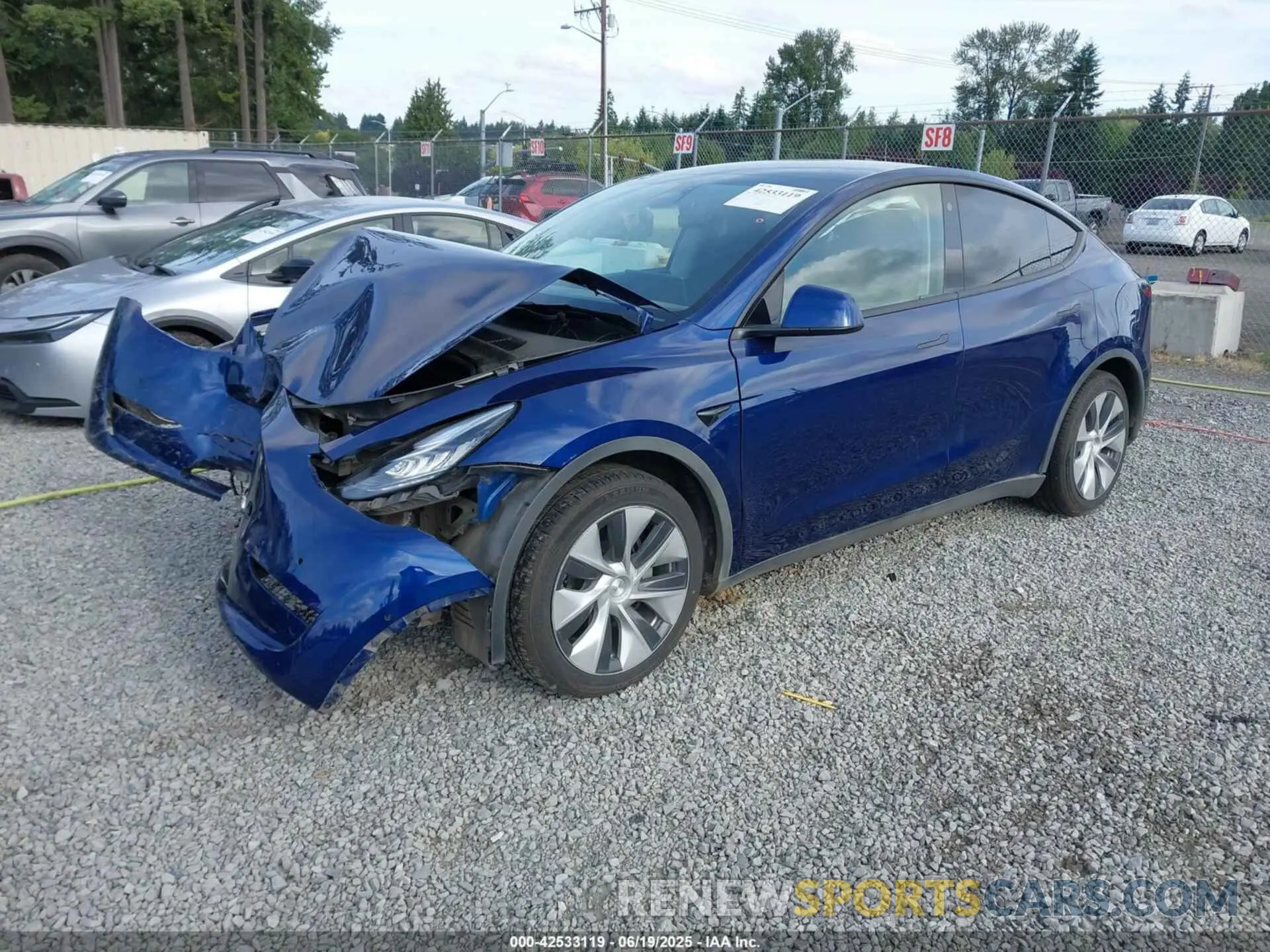 2 Photograph of a damaged car 7SAYGDEEXNF507123 TESLA MODEL Y 2022