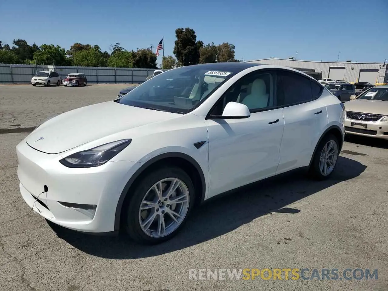 1 Photograph of a damaged car 7SAYGDEEXNF549582 TESLA MODEL Y 2022
