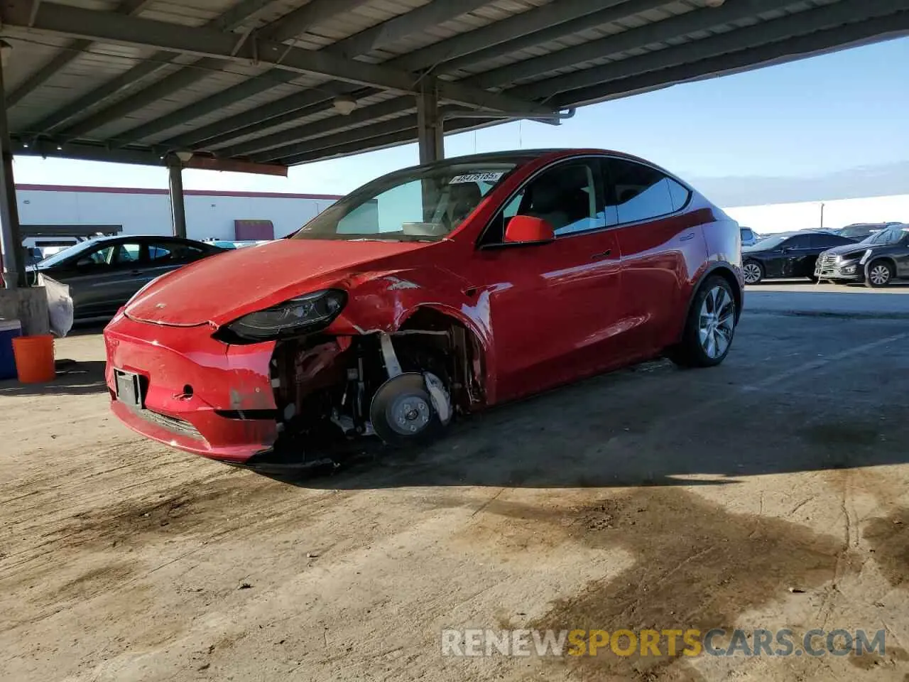 1 Photograph of a damaged car 7SAYGDEEXNF556855 TESLA MODEL Y 2022