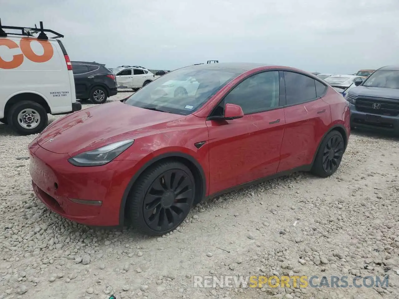 1 Photograph of a damaged car 7SAYGDEF0NF312799 TESLA MODEL Y 2022