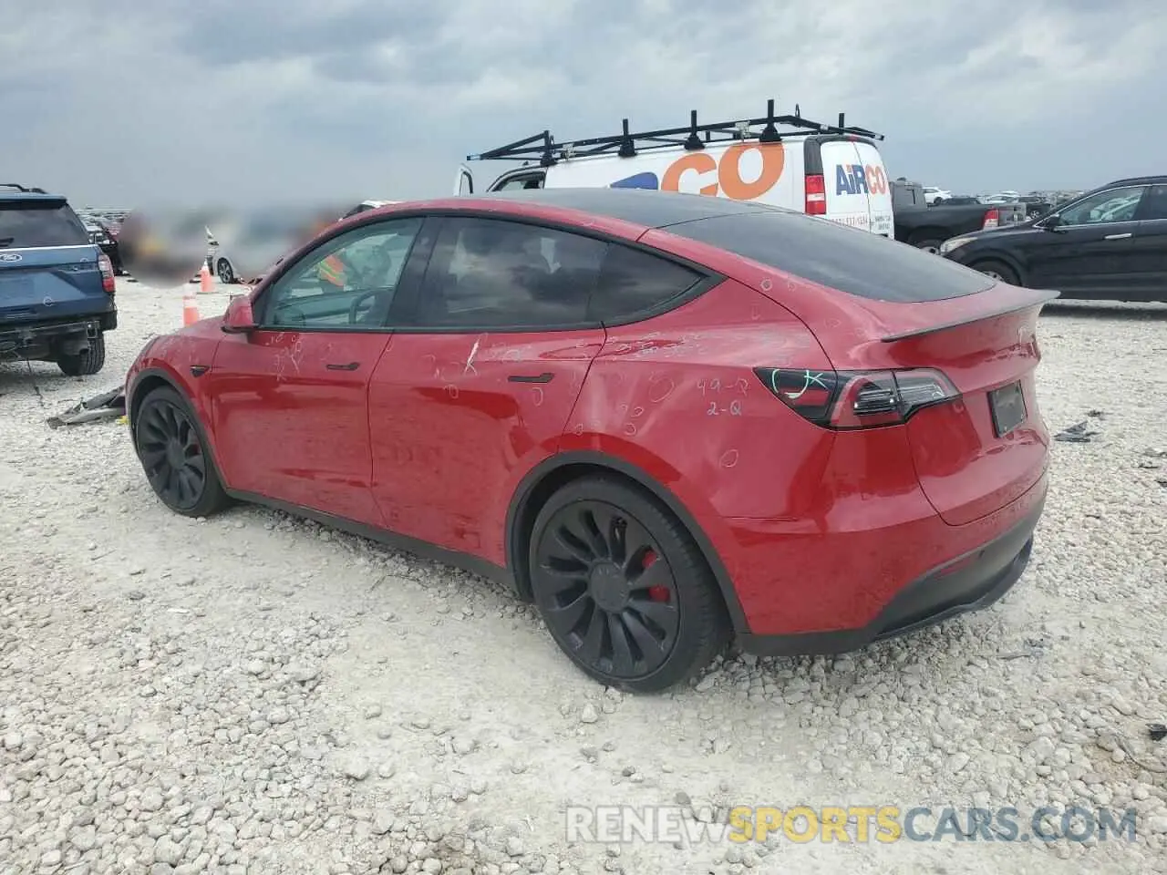 2 Photograph of a damaged car 7SAYGDEF0NF312799 TESLA MODEL Y 2022