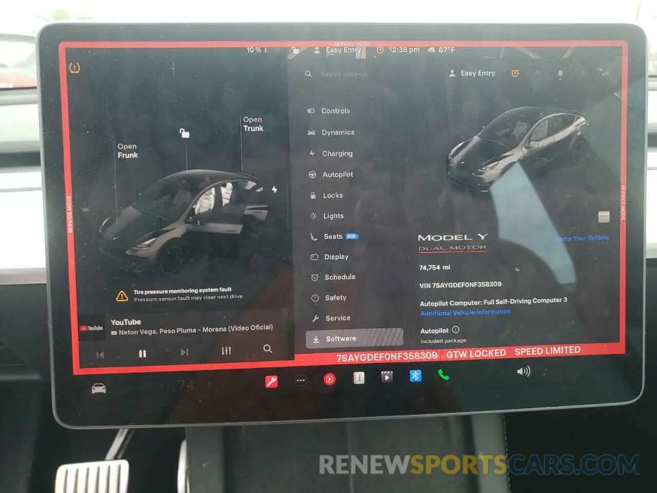 9 Photograph of a damaged car 7SAYGDEF0NF358309 TESLA MODEL Y 2022